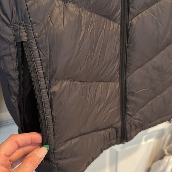 Michael Michael Kors Black Packable Down Puffer Jacket W/ Bag Charcoal Small - Picture 6 of 11